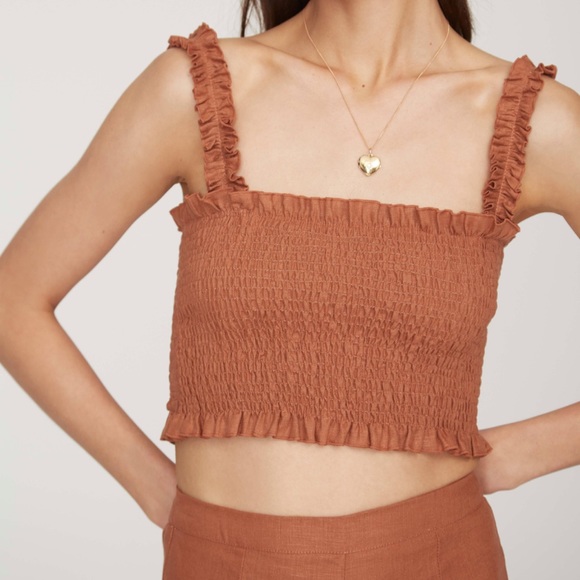 Faithfull The Brand Tijana Top Plain Mulberry - Picture 1 of 3